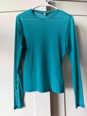 Sheer Mesh Long Sleeve Top, Size M by AFRM